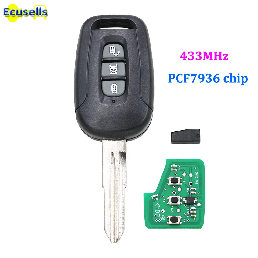 Пульт дистанционного управления без ключа для Chevrolet Captiva 3 кнопки 433 МГц ID46 PCF7936 чип