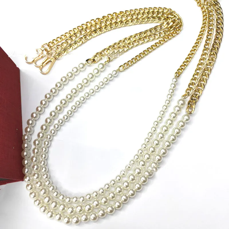 Милая Портативная сумка с имитацией жемчуга цепочка на ремне ручки цепочке