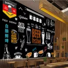 Индивидуальная Ручная роспись Доска пиво барбекю Ресторан фон для стен бумага бар клуб промышленный Декор настенная 3D Бумага