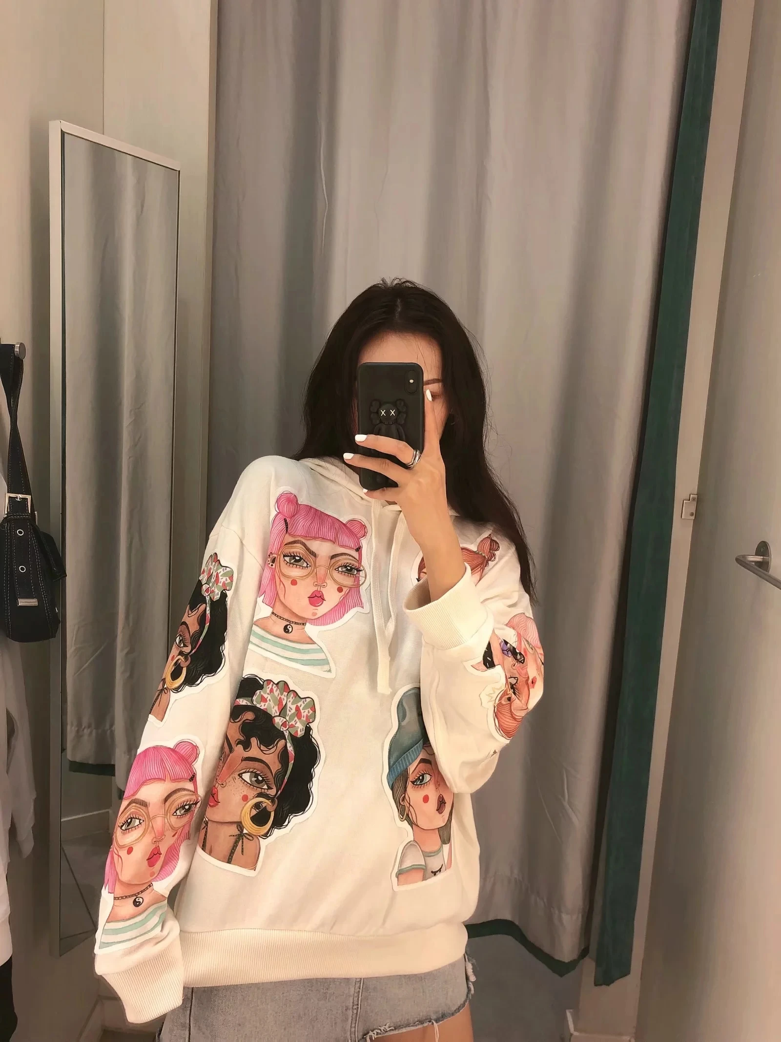Художественная серия пальто осень зима с капюшоном Jumperfashion пуловер уличная мультяшная толстовка женская одежда толстовка