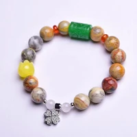 natural crazy agate bracelet round beads crystal healing stone fashion women men jewelry gift