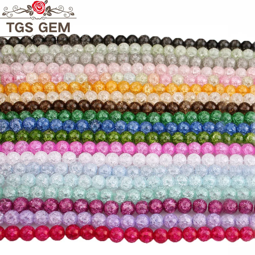 Круглые бусины с трещинами из кристаллов AAA натурального камня для рукоделия