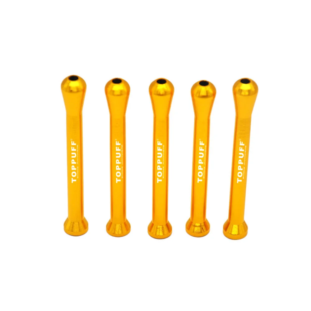TOPPUFF 3 шт. 70 мм металлическая трубка для нюхания соломы носа Snuffer аксессуары