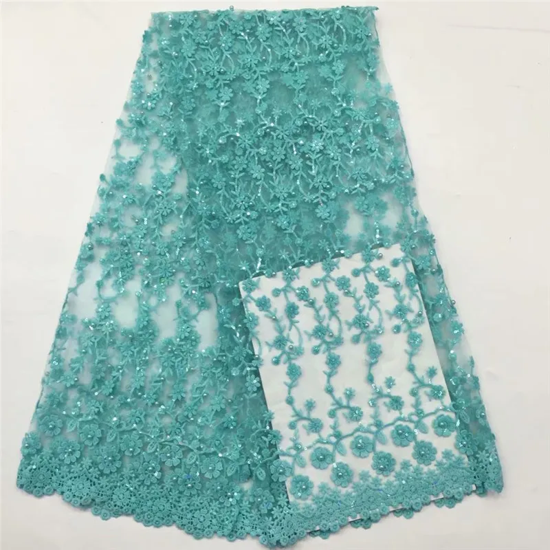 african lace fabric 2019 green high quality french mesh beaded sequins nigerian swiss fabrics for dress | Дом и сад