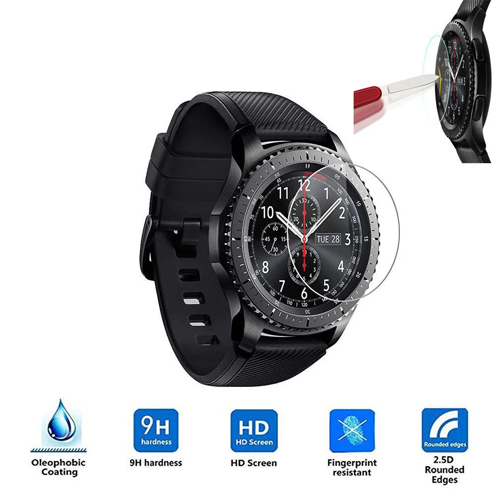 Закаленное стекло пленка для Samsung Gear S3 Смарт-часы 9H анти царапины ультра тонкая