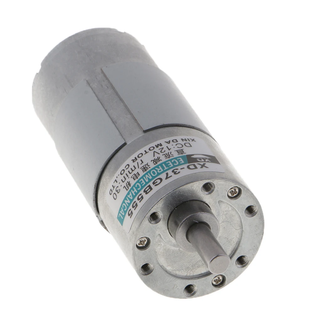 

DC12V 15W 30RPM 37GB555 Mini Geared Motor High Torque Electric Speed Reduction DC Geared Motor