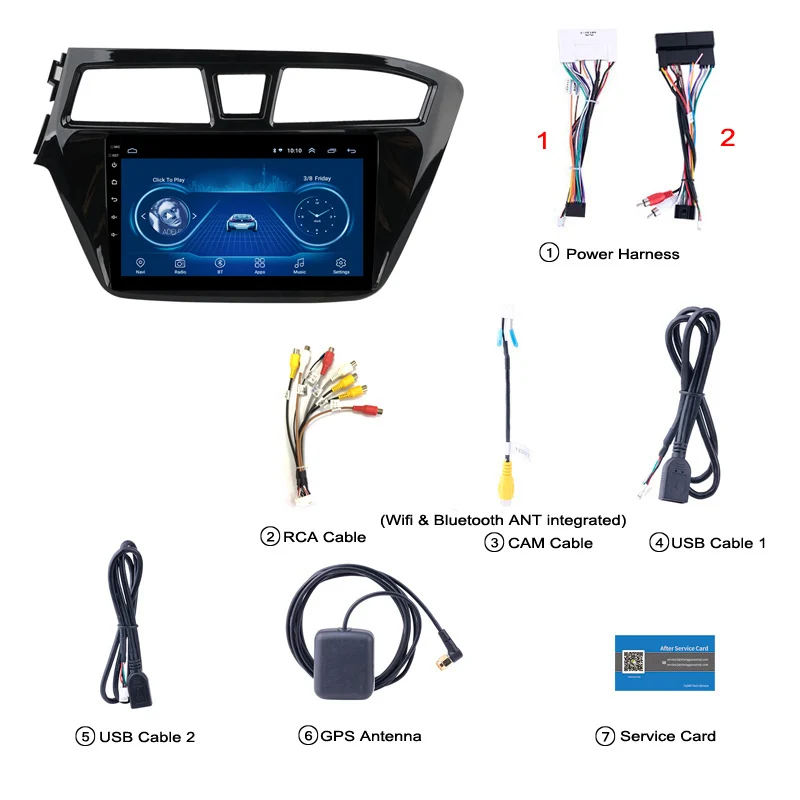 Android 10 Car Radio Multimedia Player For 2014 2015 1HYUNDAI I20 LHD 9 inch Touchscreen GPS Navigation Head Unit | Автомобили и