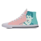 Милые модные популярные повседневные тканевые кроссовки с высоким берцем в стиле Одри Хепберн из фильма Звезда, дышащие легкие кроссовки для мужчин и женщин с 3D принтом