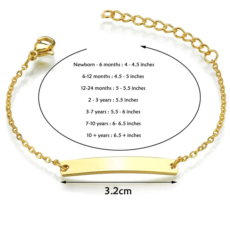 Gosun Personalize Mom Baby Name Bracelets Stainless Steel Adjustable Baby Child Kids ID Bracelet Family Love Girl Boy Jewelry