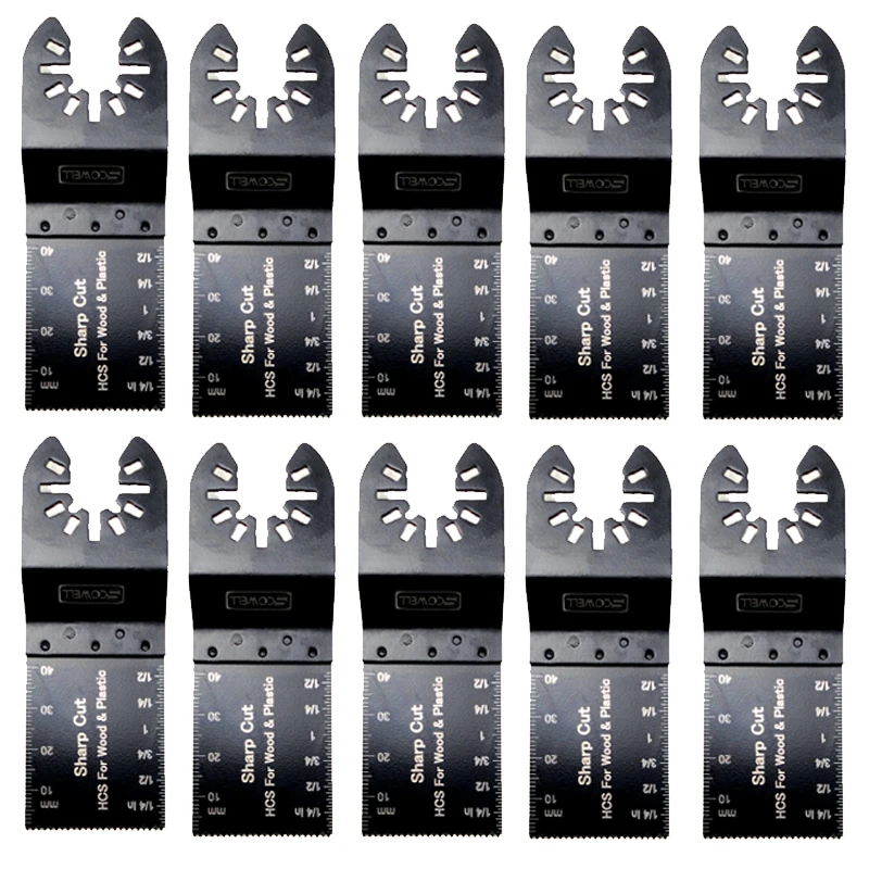 100PCS 34mm High Carbon Steel Plunge Multi Tool Saw Blades for Wood Cutting DIY Tools Accessories Oscillating Saw Blade