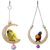 wood bird swing toys chewing toys parakeet toys parrot swing perch stand for small parakeets cockatiels