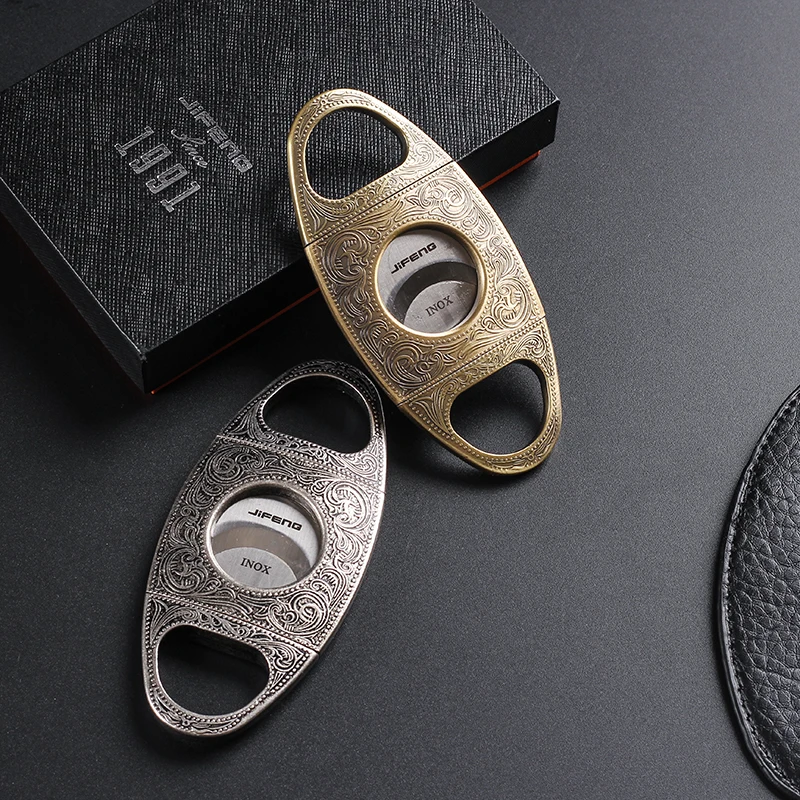 Нож для сигар с гравировкой под античную бронзу тяжелый металл нож двойным