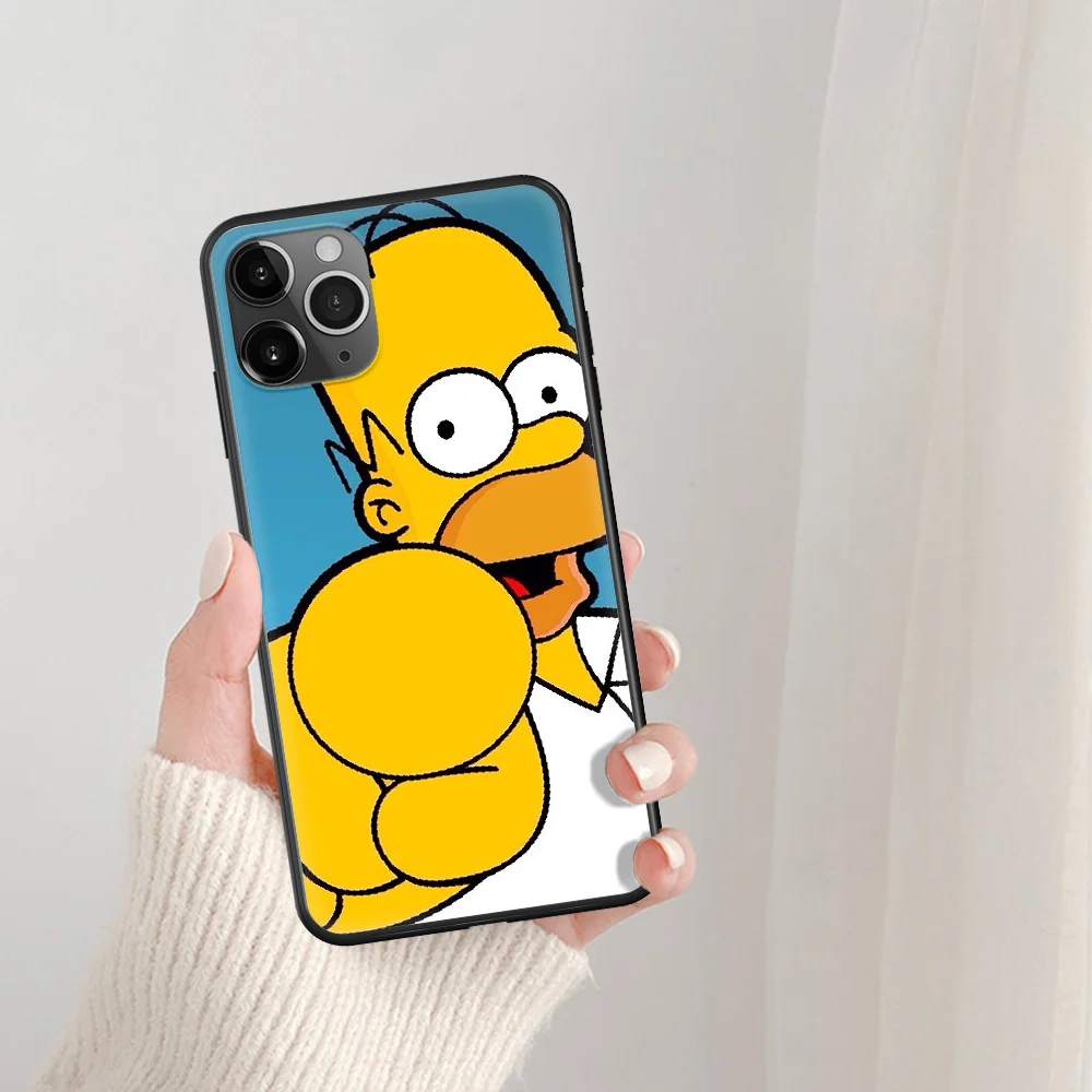 

Funny Homer J.Simpson Phone Case For IPhone 5 5S SE 5C 6 6S 7 8 Plus X XS XR 11 12 Mini Pro Max 2020 black Etui Fashion Shell