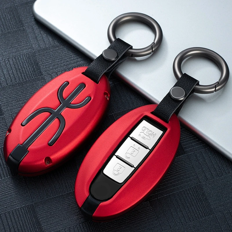 Автомобильный чехол для ключей из алюминиевого сплава Nissan Teanra Qashqai X-Trail Sylphy Murano