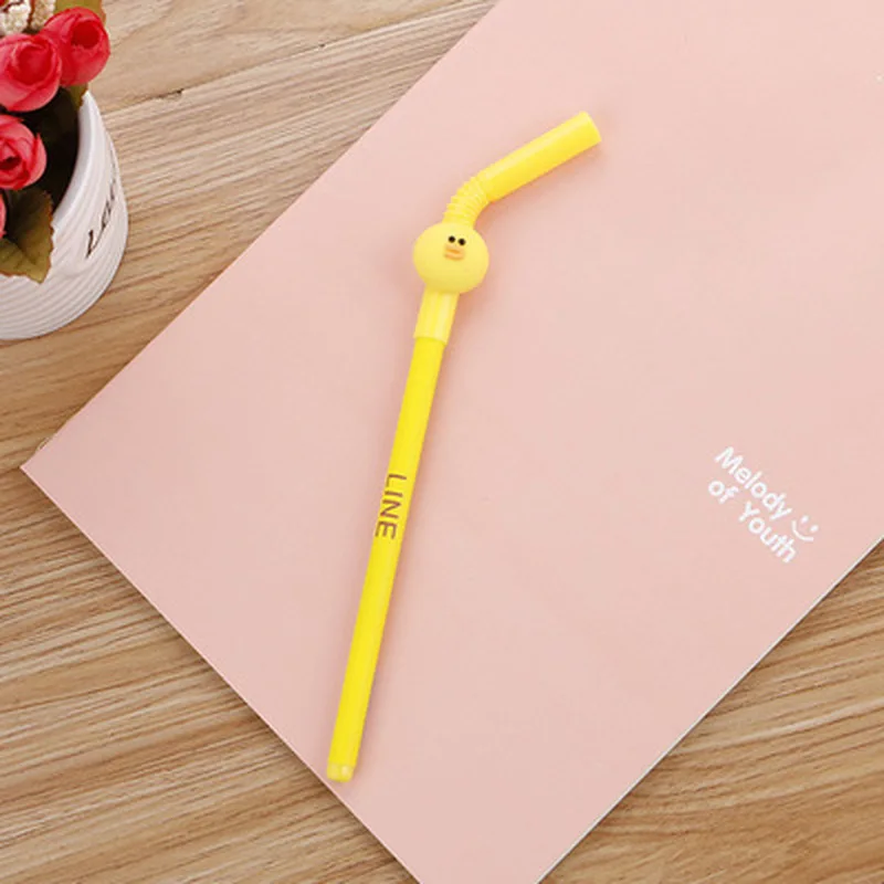 Соломенная гелевая ручка 0 5 мм милые гелевые ручки для учеников новинка