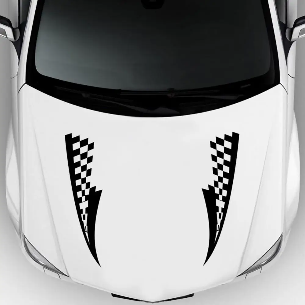 Наклейка на капот автомобиля 2 шт. 77x16 см графическая наклейка устойчивая к