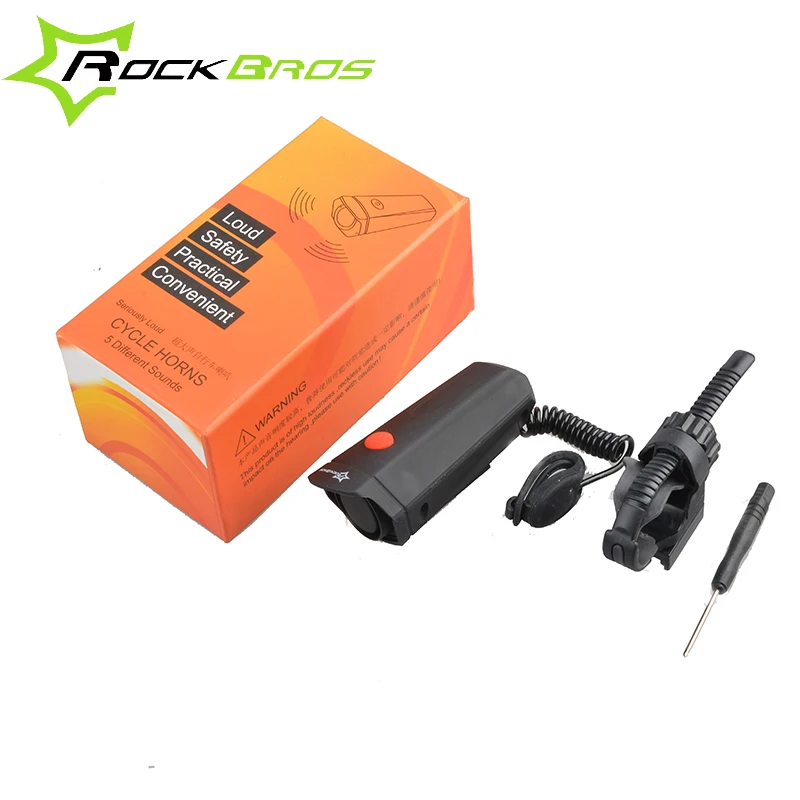ROCKBROS Bicycle Electric Bell High Decibel Loud MTB Road Bike Handlebar Ring Air Horn Outdoor Accessories | Спорт и развлечения