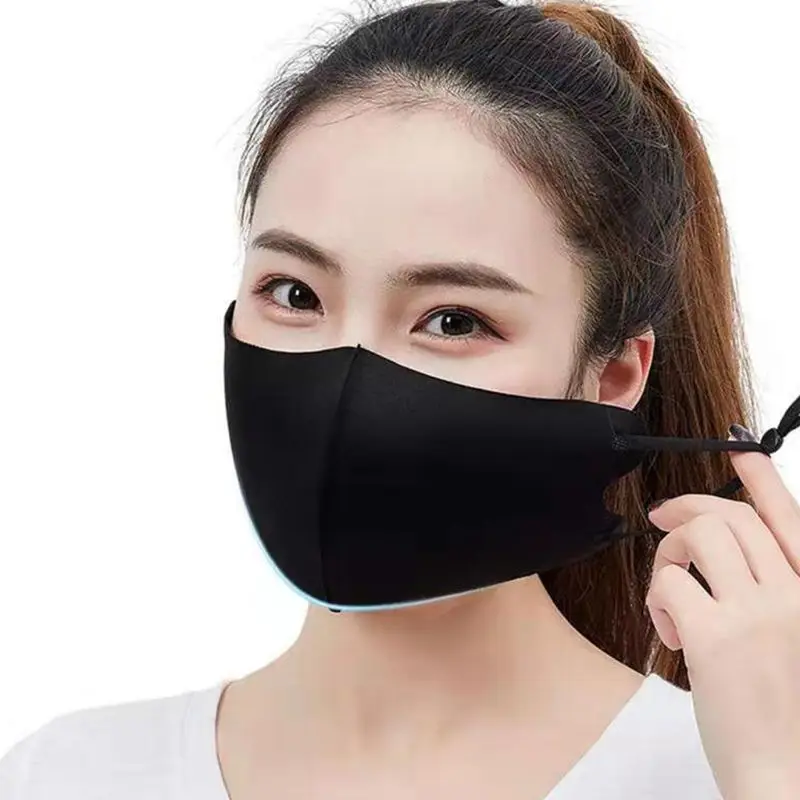 3 шт. ледяная Шелковая Маска моющиеся Анти-пыль не вызывает аллергии маска для