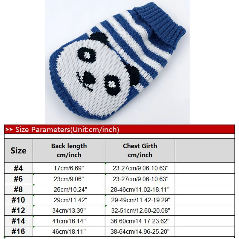 blue panda Милая Одежда для собак и кошек, милый мультяшный свитер со щенком, пальто, мягкие теплые куртки для питомцев, осенне-зимние пальто для маленьких собак, кошек, чихуахуа - Цвет: blue panda