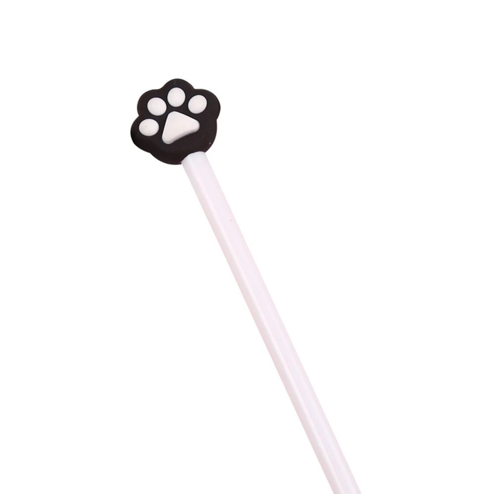 6 1 шт. гелевые ручки Kawaii Cat paw print, для письма, милые черные чернила, ручка для подписи, офисные школьные принадлежности, подарок - Цвет: 6