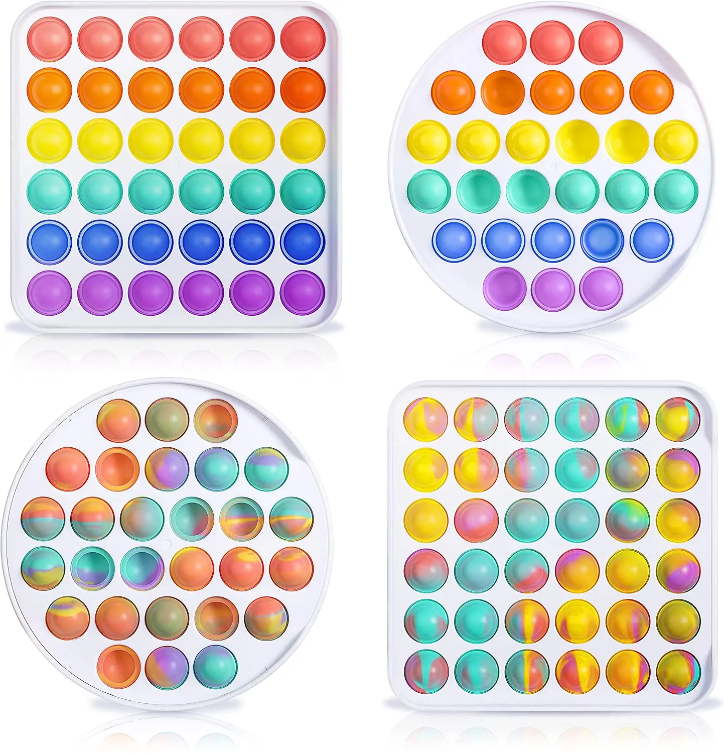 Pop It-juguete para empujar con la mano, juguetes sensoriales de silicona para apretar, regalo antiestr&eacute;s, burbuja para aliviar el estr&eacute;s y la ansiedad-0