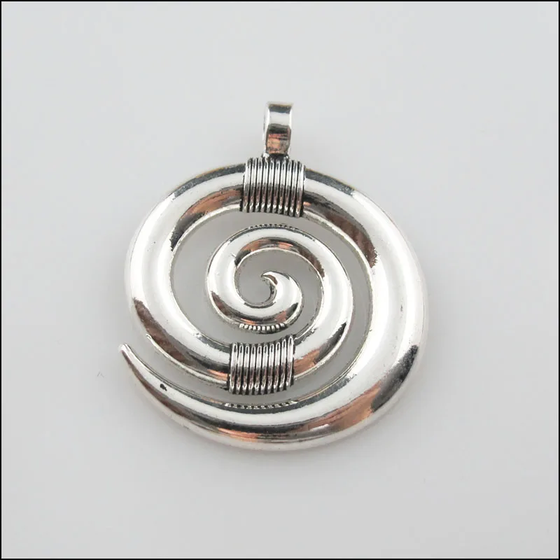

4 New Charms Tibetan Silver Ox Horn Screw Pendants DIY 28.5x34.5mm