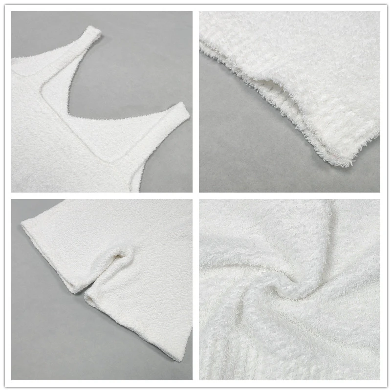 

Townlike White Knitting 2 Piece Set Women Sexy Sweater Two Piece Set Top And Short Pants Streetwear Women Summer Set Outfits