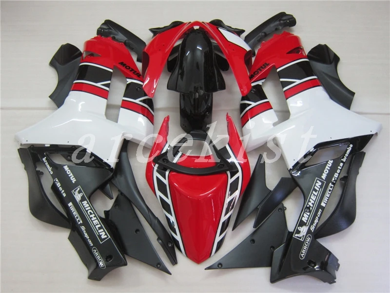 

New ABS whole Motorcycle Fairings Kit Fit for kawasaki Ninja ZX-6R 636 ZX6R 2007 2008 07 08 Bodywork set Red white