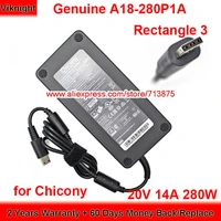 genuine chicony 280w charger 20v 14a ac adapter a18 280p1a for msi gp76 ge66 ge76 clevo x170smg a280a005p power supply