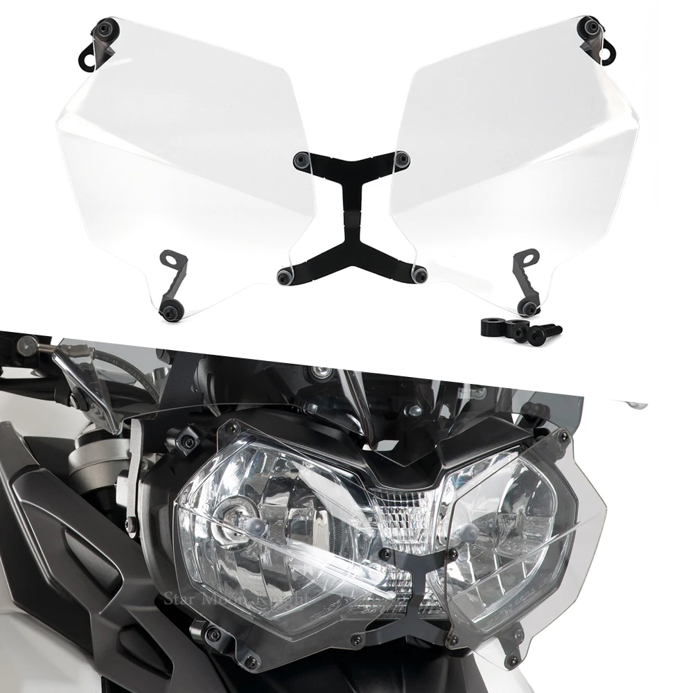

NEW Motorcycle Accessories Acrylic Headlight Protector Light Cover Protective Guard Fit For Tiger 800 1200 XCX XRX Explorer 1215
