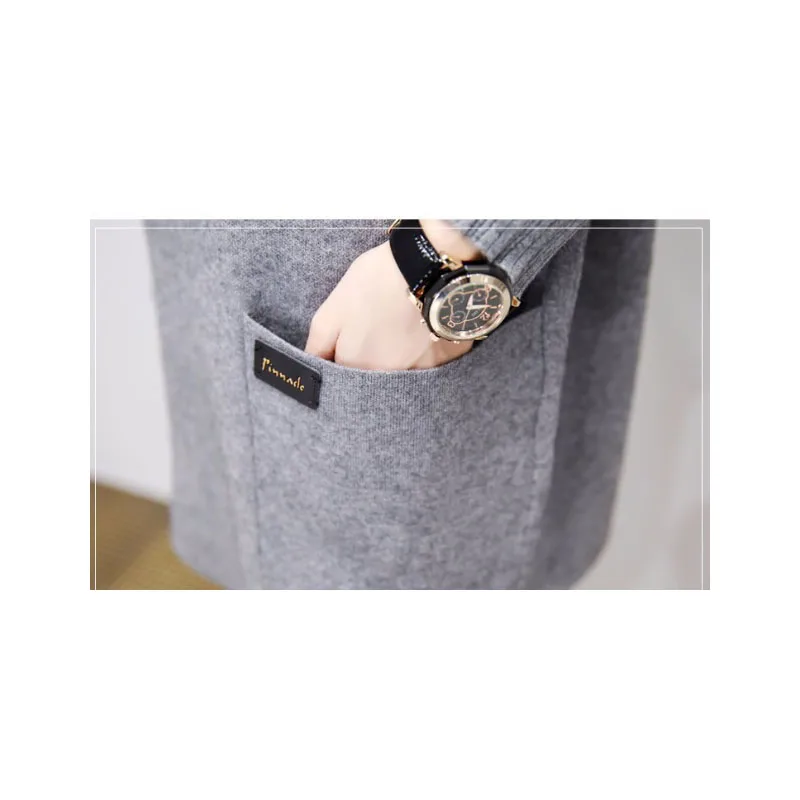 Женские свитера размера плюс 3XL имитация двух частей пуловер свитшот зима-осень