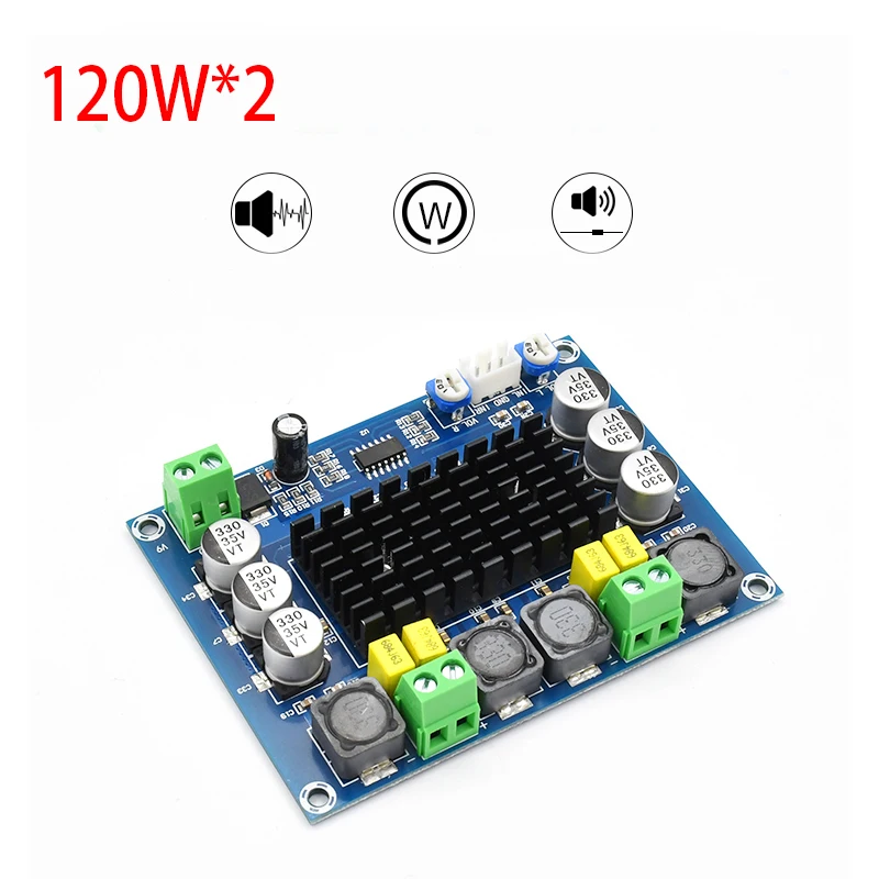Цифровая плата усилителя высокой мощности 2*120 Вт постоянный ток 12 ~ 28 в стандарт