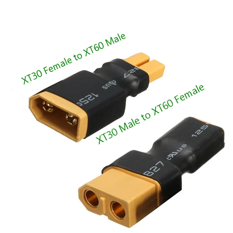 

5PCS XT30 Male To XT60 Female/ XT30 Female To XT60 Male Plug Adapter for RC Airplane Helicopter Multirotor LIPO Battery DIY