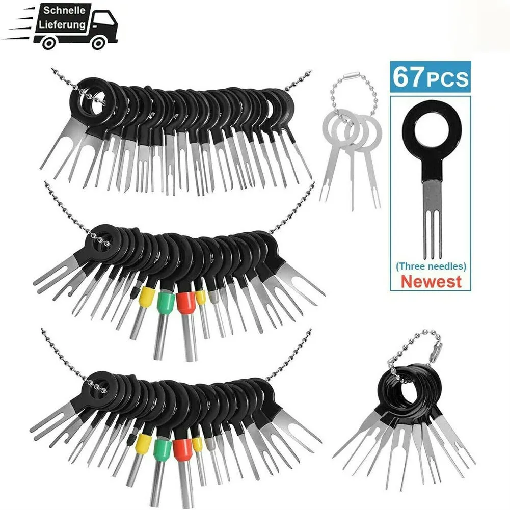 

67pcs/Set Car Terminal Remover Tools Repair Tool Connector Pin Extractor Pullers Universal Repair Accessories For BMW Golf