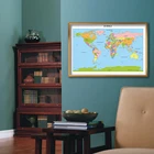 Постер на стену с изображением карты мира, 59 х42 см