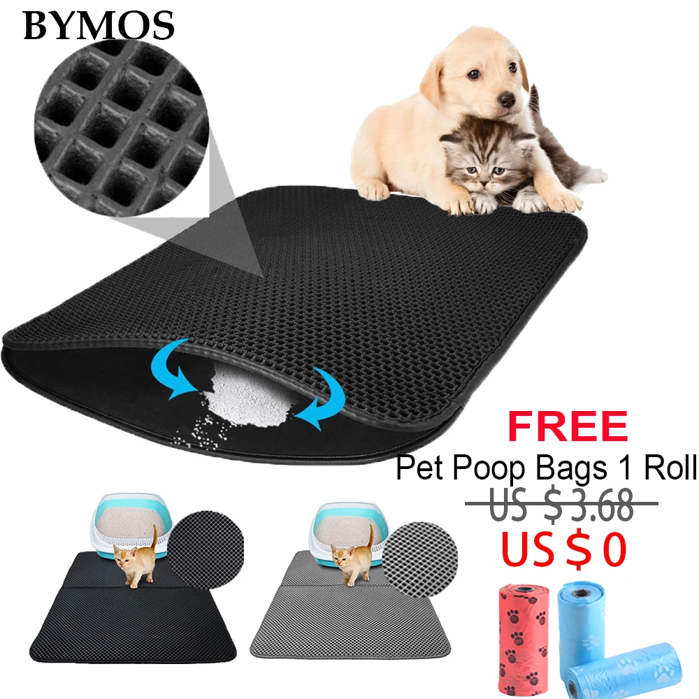 Водостойкий коврик для кошачьего туалета EVA двухслойные подстилки подстилка