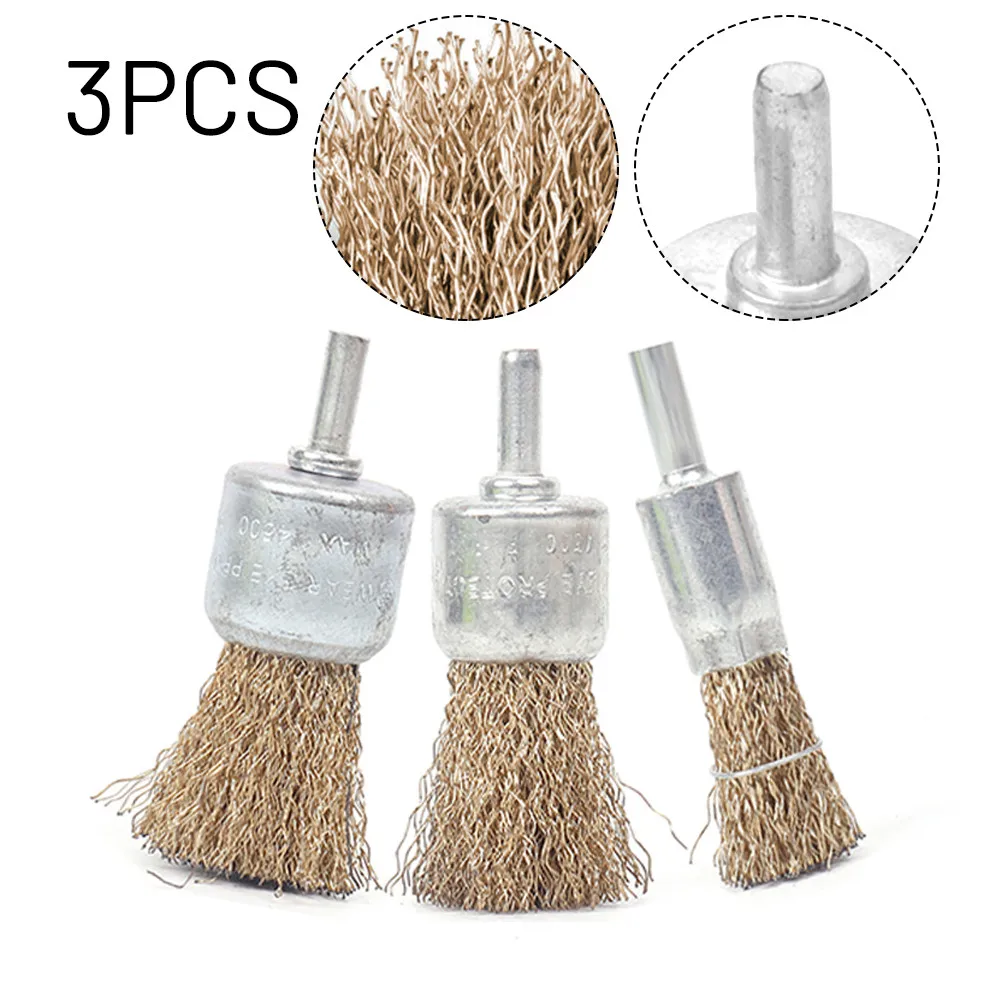 

16-30mm Wire Brush Wire Brush 6mm / 0.23 Inch For Deburring Polish Power Tool