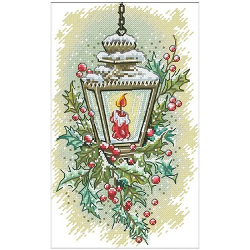 

Рождественские рисунки фонариков Счетный крест 11CT 14CT 18CT DIY Вышивка крестом наборы вышивка рукоделие Наборы домашний декор
