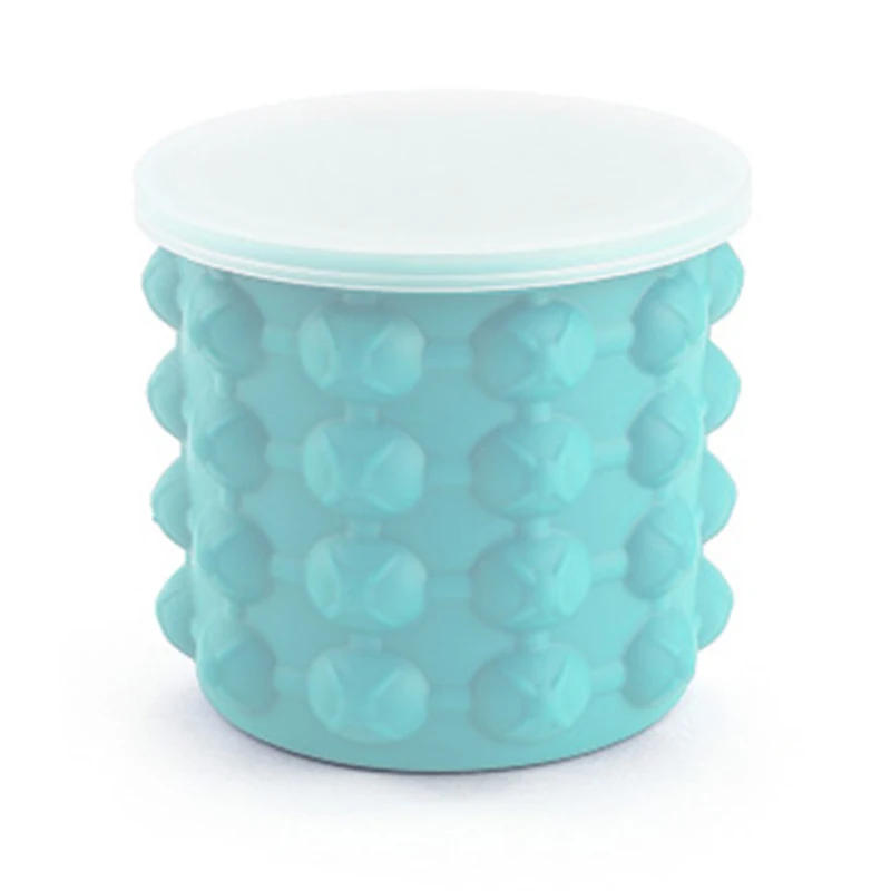 Dropshipping Portable 2 In 1 Large Silicone Ice Bucket Mold With Lid Space Saving Cube Maker Tools For Kitchen Party Barware 1Pc | Дом и сад