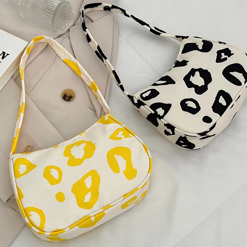 

Women Vintage Leopard Print Underarm Bags Ladies Casual Small Shoulder Bag Casual All-match Cloth Subaxillary Handbags Hot Sale