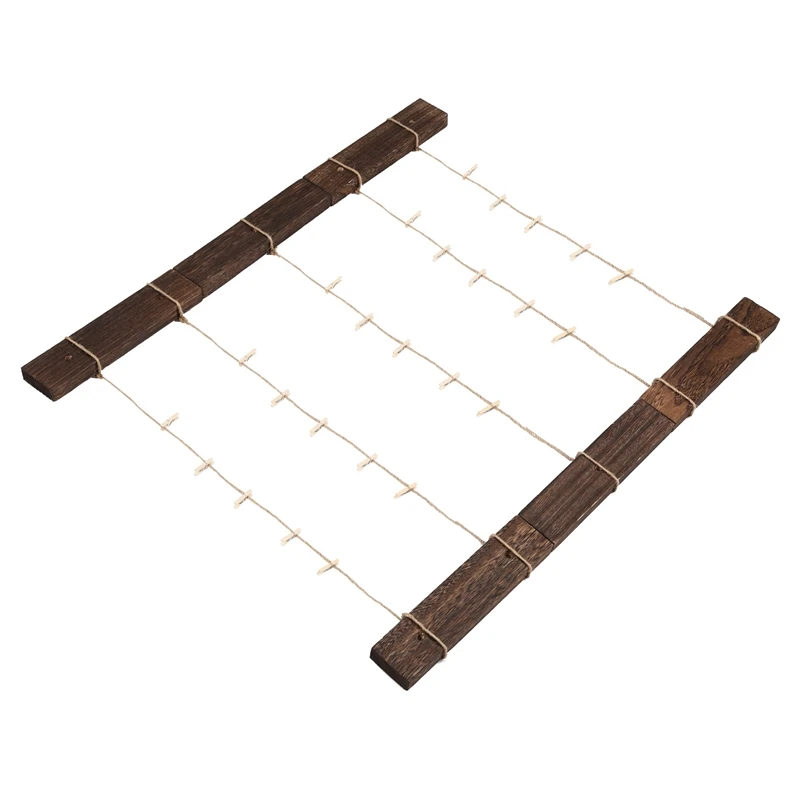 New-26 X 29 Inch Wall Picture Display Frame with 30 Clips Wood Decor Wall-mounted Multi Rustic Photo | Дом и сад