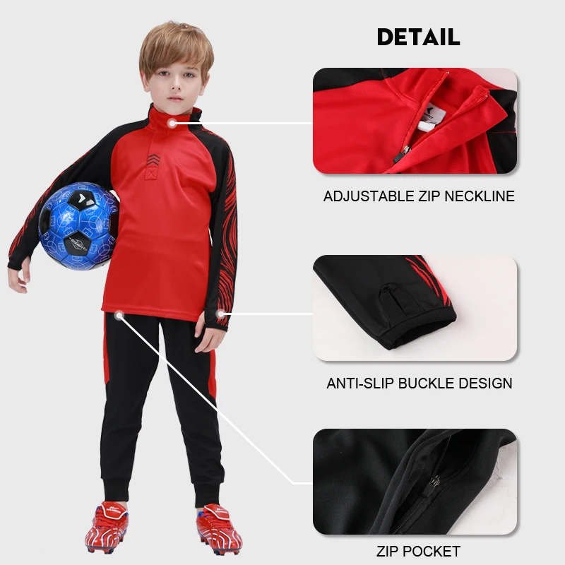 Осенние детские футбольные формы спортивный костюм детский футбольный теплый