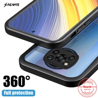 rzants for xiaomi poco x3 nfc poco x3 pro case 360 bettle full protection cover soft transparent shockproof phone casing