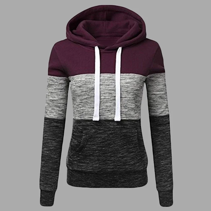 

Hoodies Women Sweatshirt Hooded Drawstring Sports Hooded Top Casual Loose Sweatshirt Female Pulovers Women Clothing