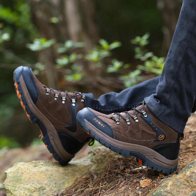 2019 зимние модные мужские ботинки теплые Мужская альпинистская обувь резиновые