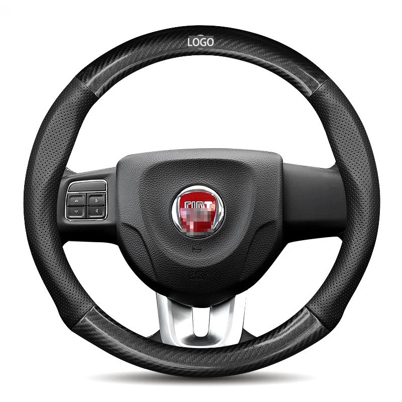 

Leather Car Steering Wheels Cover 38cm For Fiat 500x 500c 500l Panda Qubo Doblo Tipo Palio Perla Siena Freemont Bravo Stilo