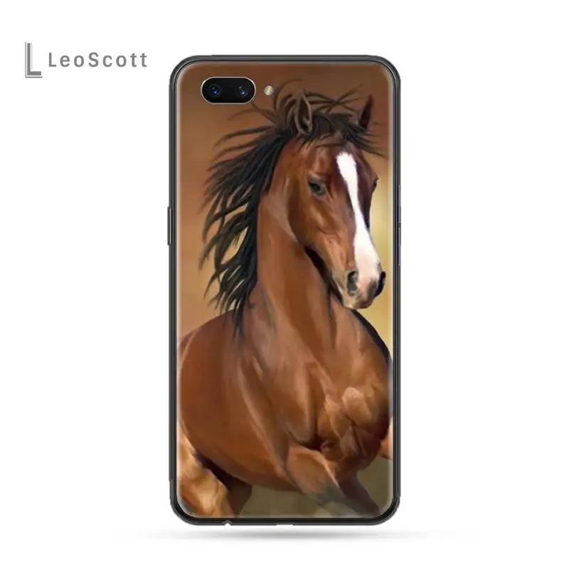 

Horse Animal Running cool Phone Case For OPPO F 1S 7 9 K1 A77 F3 RENO F11 A5 A9 2020 A73S R15 REALME PRO