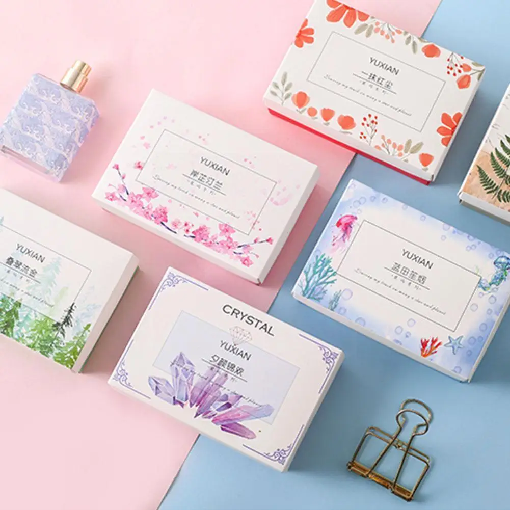 

20 Rolls/box Gift Box Tape Set Hand Account Diy And Tape Set Paper Stickers Material Decorative Stationery Stickers D Q2a1