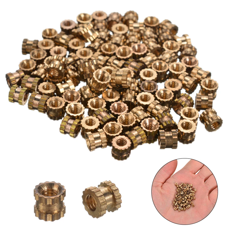 100 шт. круглые встраиваемые гайки M2X3 мм|embedded nut|threaded insert nutsinsert nut |