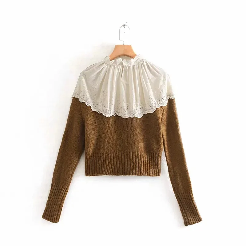 Зимняя женская одежда новый стиль 2019 небольшой аромат вышивка Вязанный свитер